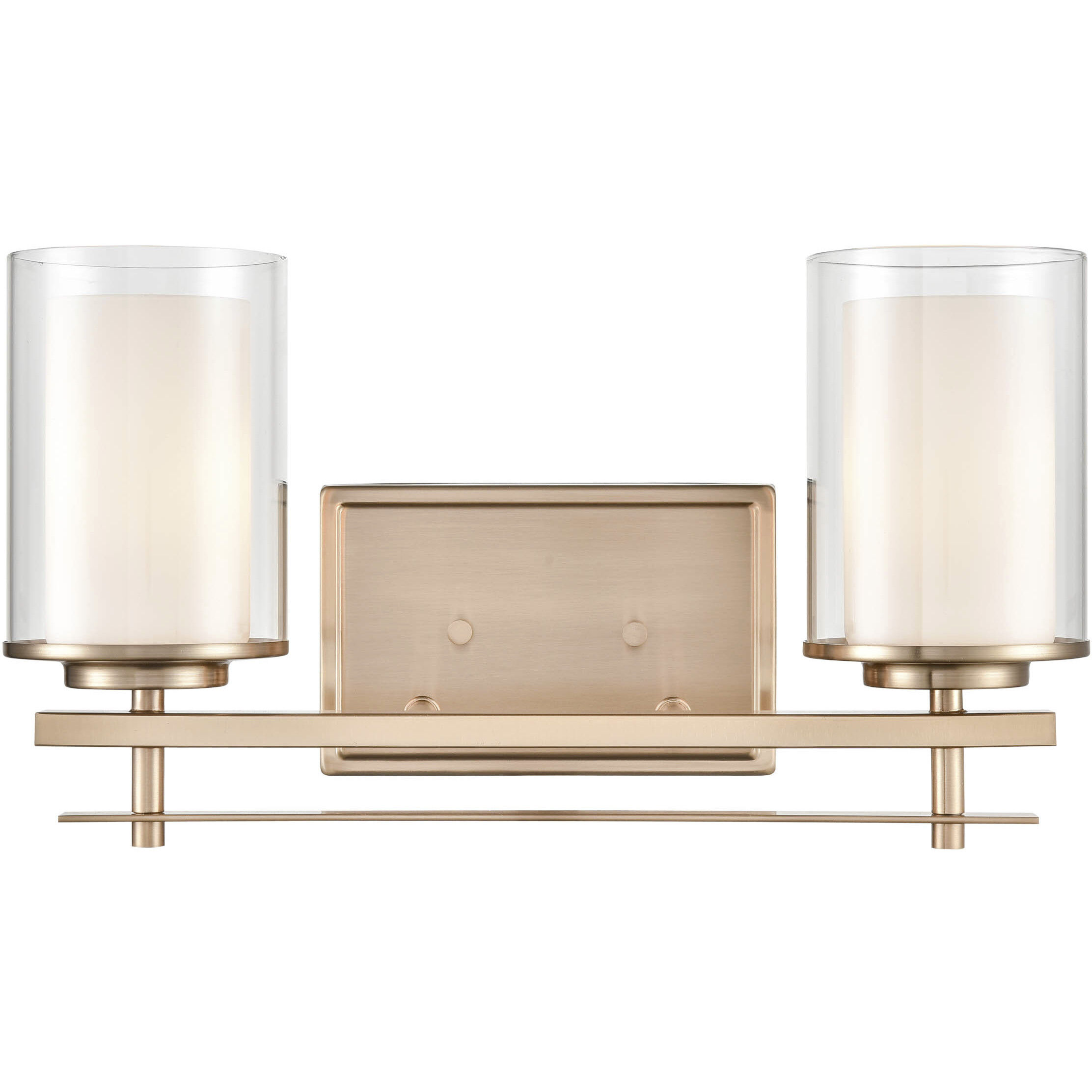 Huderson 2 Light 16 inch Modern Gold Bathroom Vanity Light Wall Light